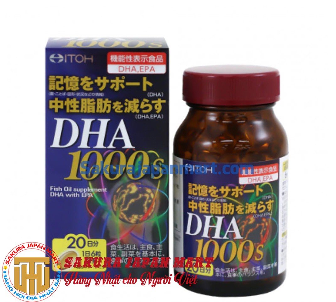 Viên uống bổ não ITOH DHA 1000mg Nhật Bản 120 viên